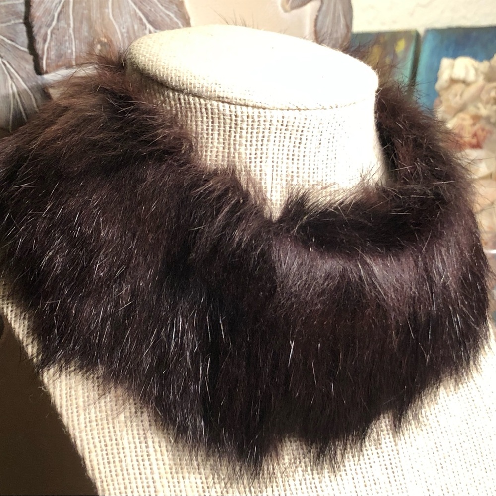 ** Vintage Fur Collar ** Soft~Mink Or Rabbit? - image 7